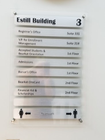Interior University Directory Wayfinding Signage